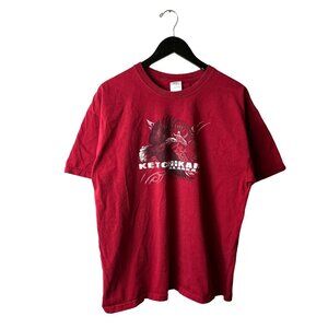 Ketchikan Alaska T Shirt Vintage Y2K Adult Red XL Extra Large Hawk Eagle Solid